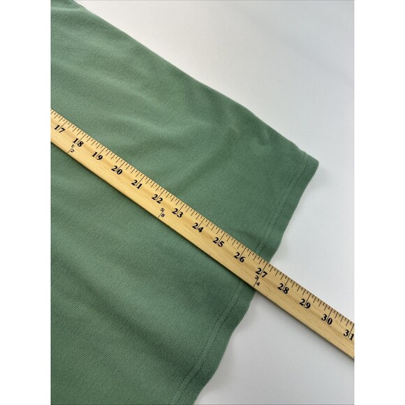 Orvis Cotton Pajama Set Green Ruffle Trim Long Sleeves Pants Stretch Womens XL - Picture 8 of 16